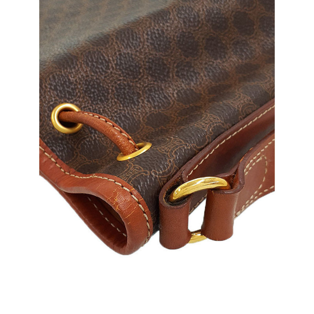 Celine Brown Macadam Pattern Bag Drawstring - image 8